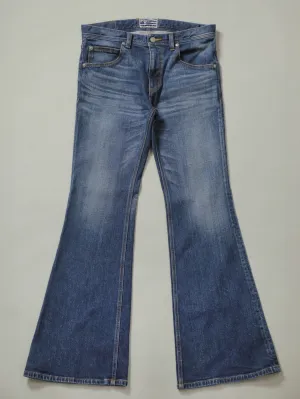 12.5oz Bell-bottom jeans, Distressed Color/unisex