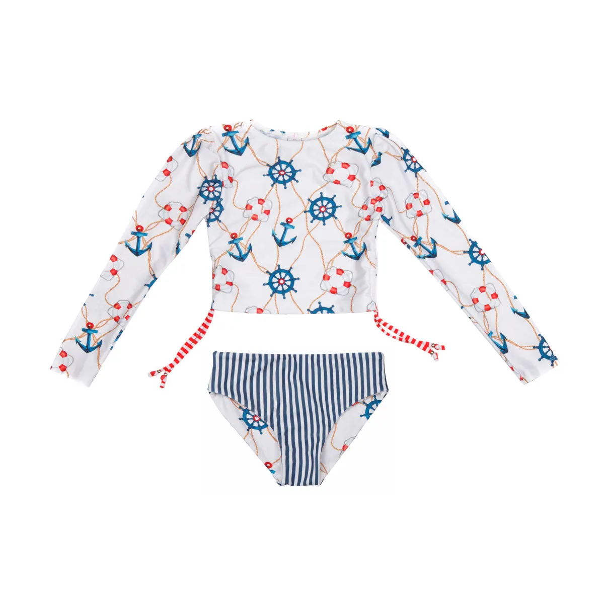 2 Piece Swimsuit Set with Side Ties