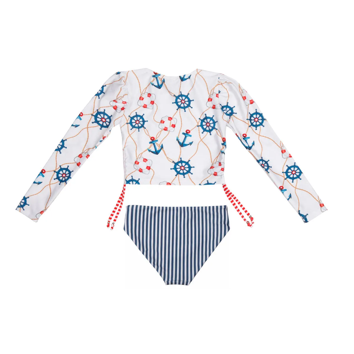 2 Piece Swimsuit Set with Side Ties