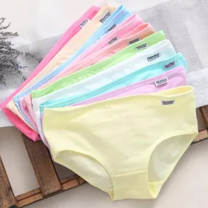 3Pcs Plus Size Cotton Briefs - Sexy Solid Color Women's Underwear Shorts Set