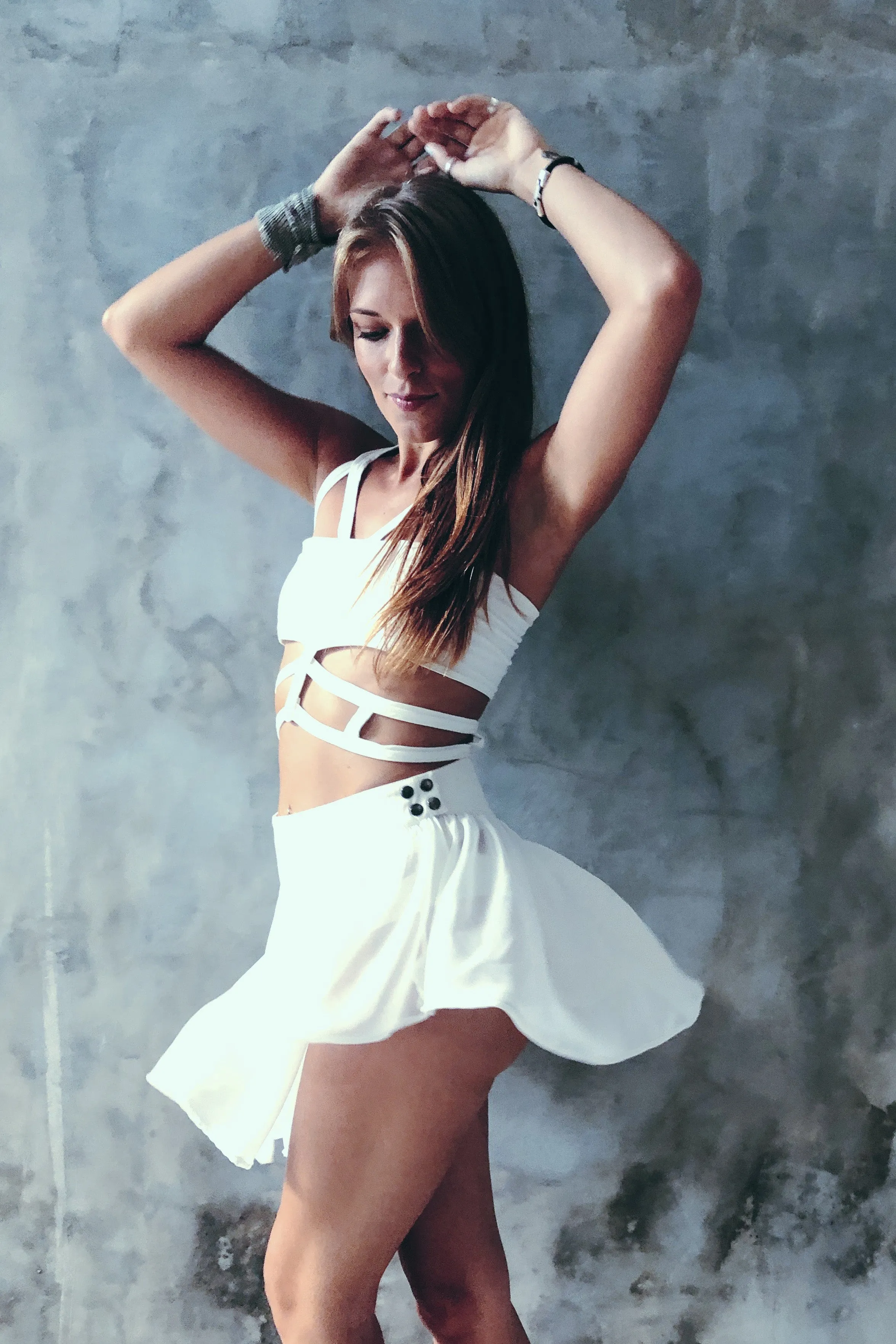5D x Stellar Dust Hemera Mini Skirt - chiffon
