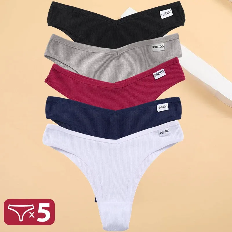 5PCS/Set Cotton Lingerie Panties Sexy Underwear Women Briefs