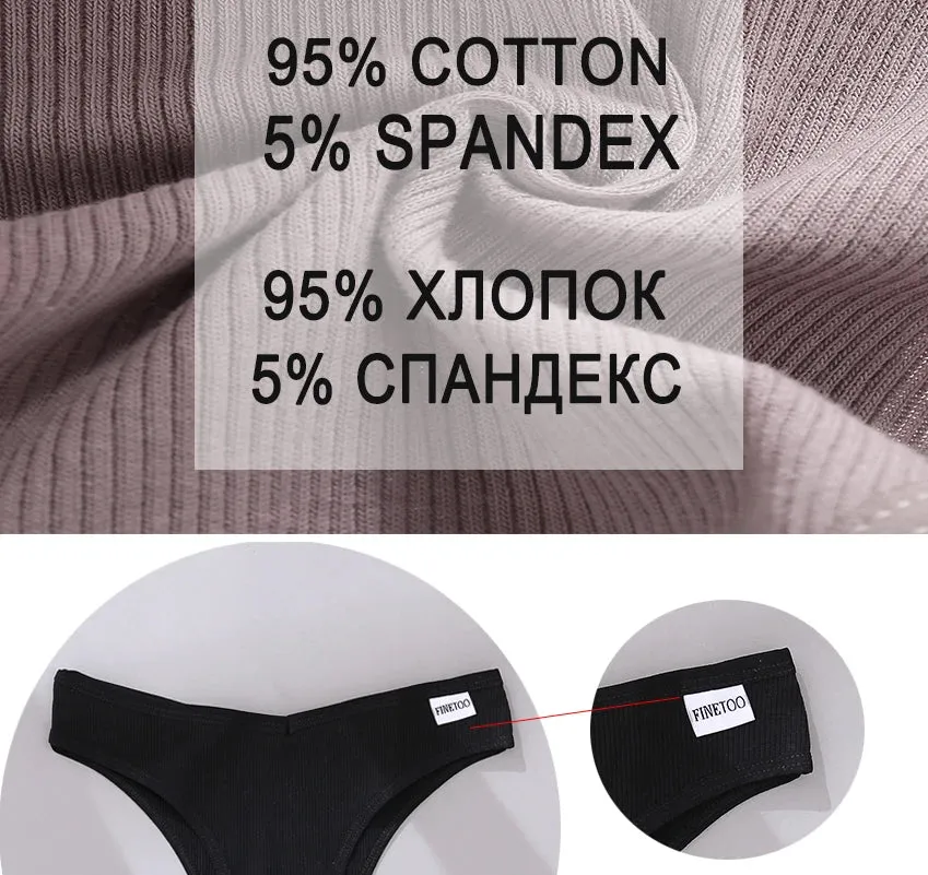 5PCS/Set Cotton Lingerie Panties Sexy Underwear Women Briefs