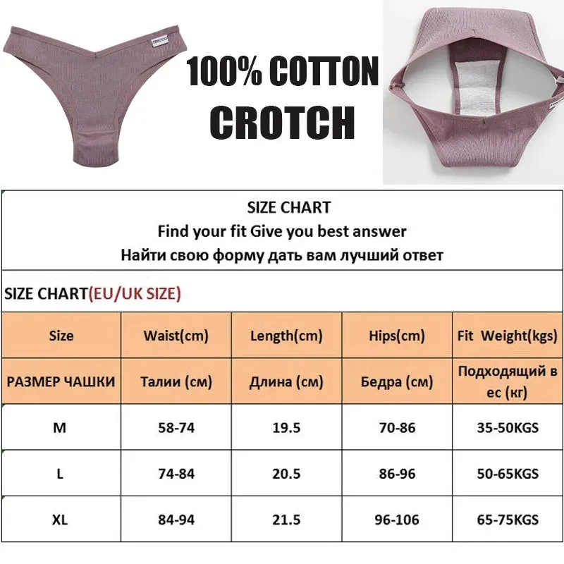 5PCS/Set Cotton Lingerie Panties Sexy Underwear Women Briefs