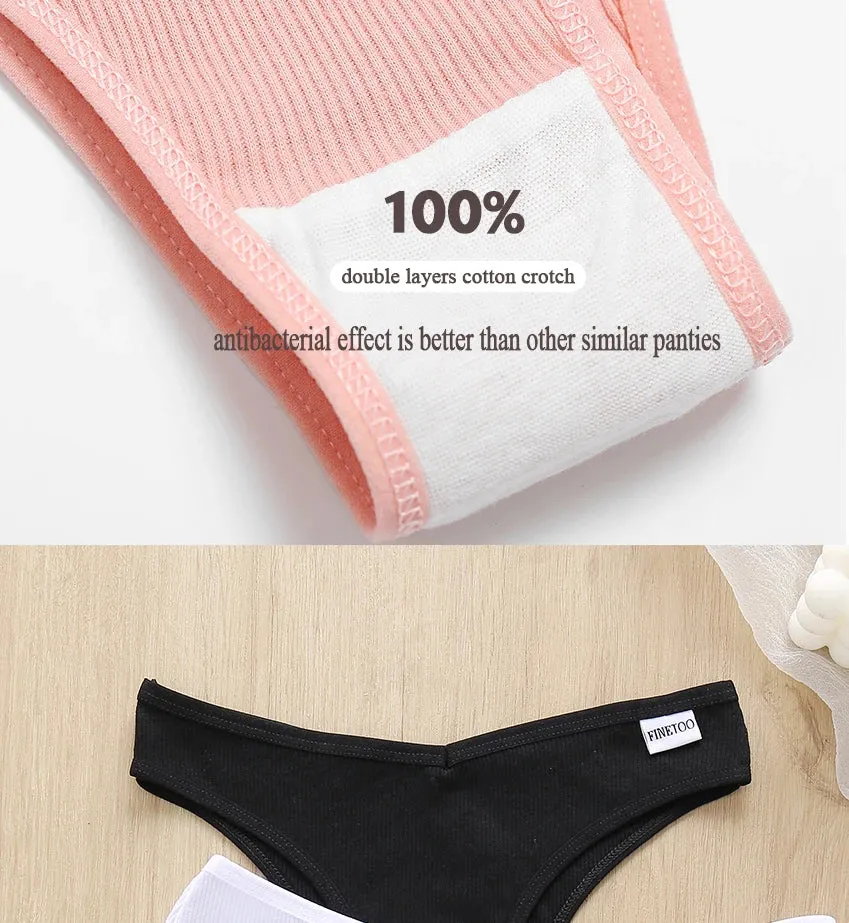5PCS/Set Cotton Lingerie Panties Sexy Underwear Women Briefs
