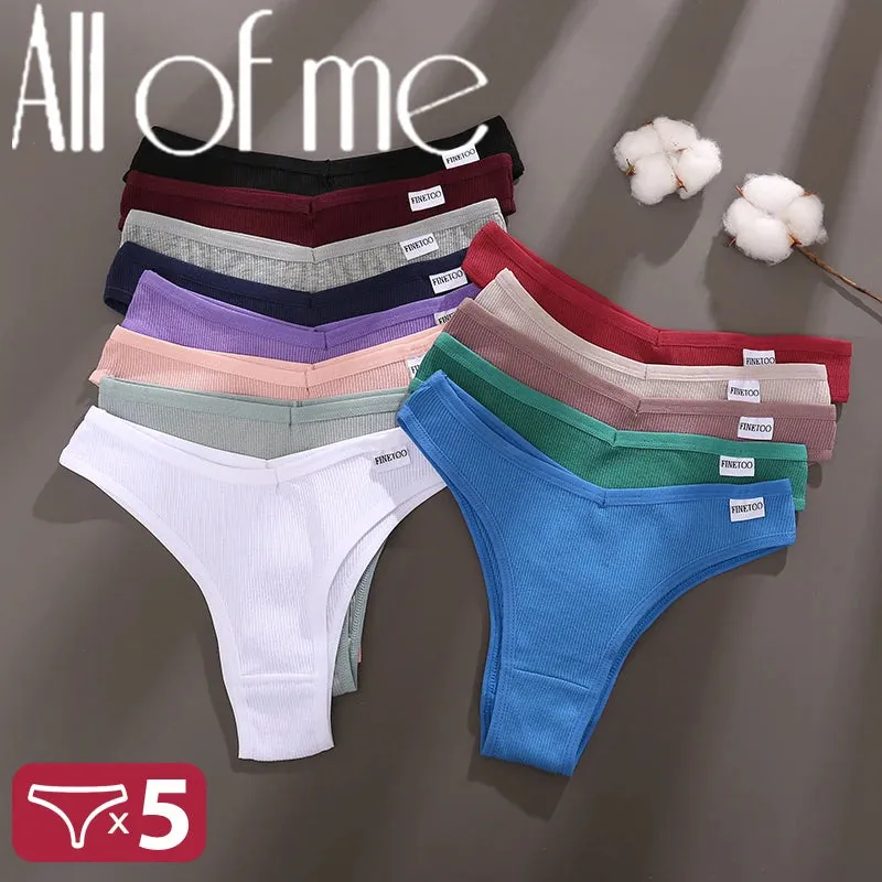 5PCS/Set Cotton Lingerie Panties Sexy Underwear Women Briefs