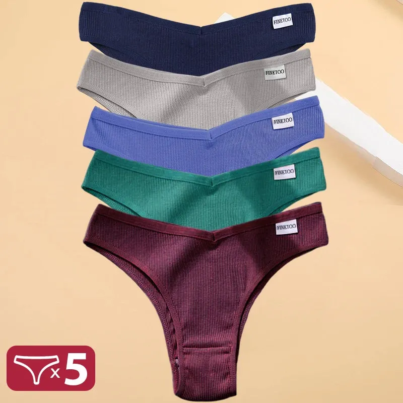 5PCS/Set Cotton Lingerie Panties Sexy Underwear Women Briefs