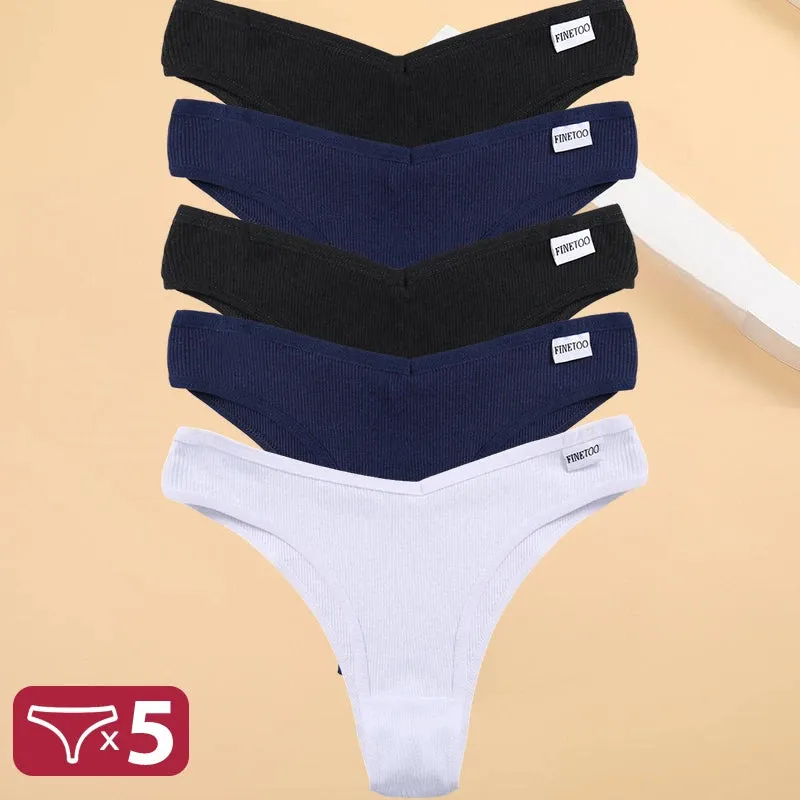 5PCS/Set Cotton Lingerie Panties Sexy Underwear Women Briefs