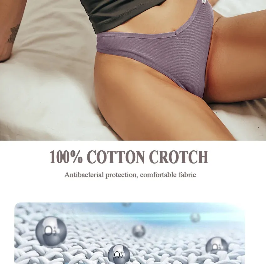 5PCS/Set Cotton Lingerie Panties Sexy Underwear Women Briefs