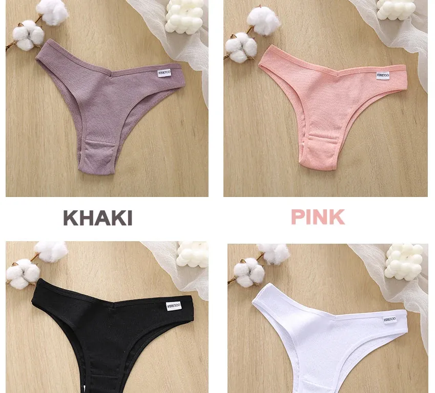 5PCS/Set Cotton Lingerie Panties Sexy Underwear Women Briefs
