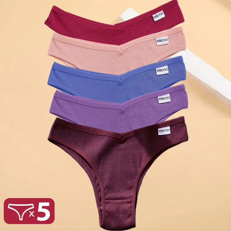 5PCS/Set Cotton Lingerie Panties Sexy Underwear Women Briefs