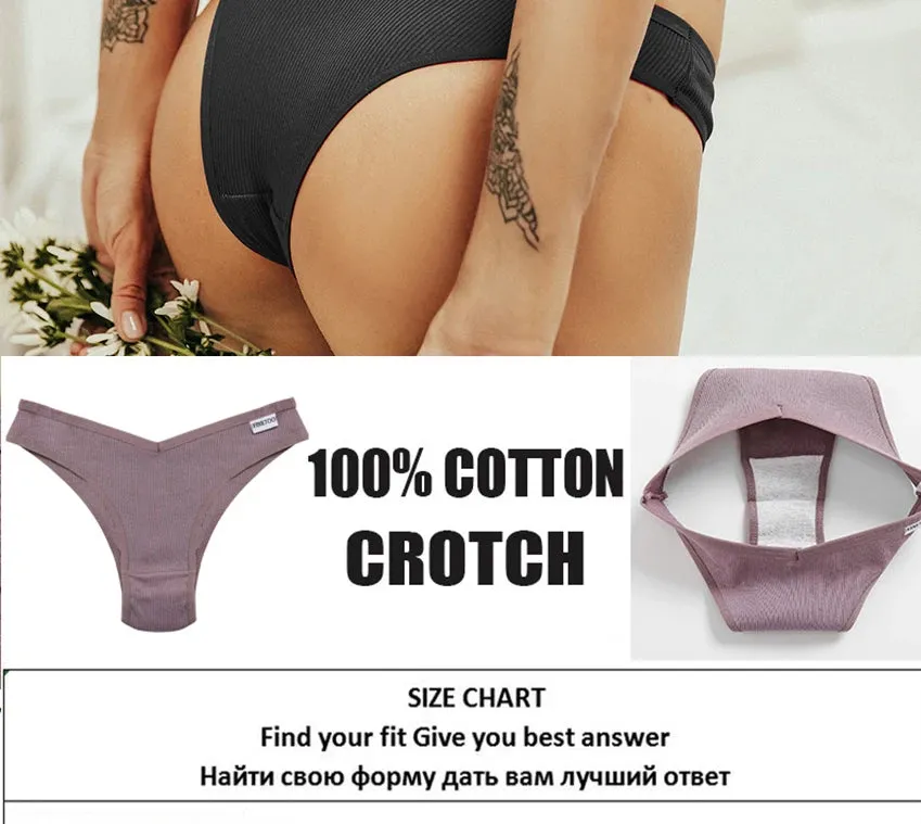 5PCS/Set Cotton Lingerie Panties Sexy Underwear Women Briefs