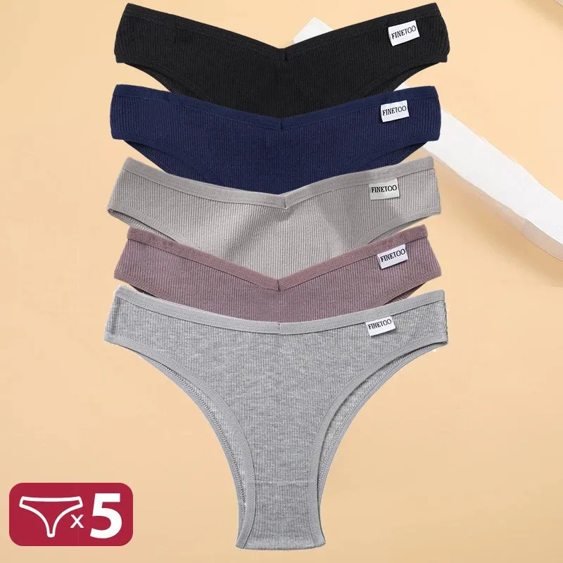 5PCS/Set Cotton Lingerie Panties Sexy Underwear Women Briefs