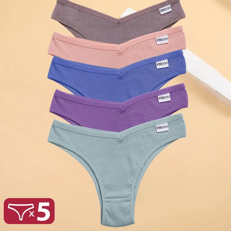 5PCS/Set Cotton Lingerie Panties Sexy Underwear Women Briefs
