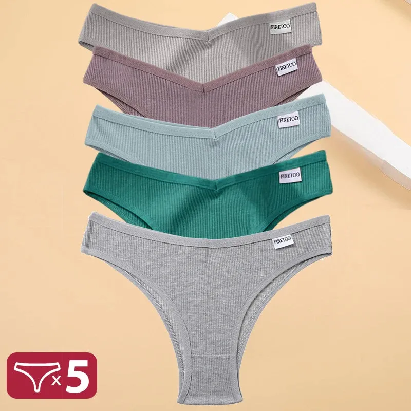 5PCS/Set Cotton Lingerie Panties Sexy Underwear Women Briefs