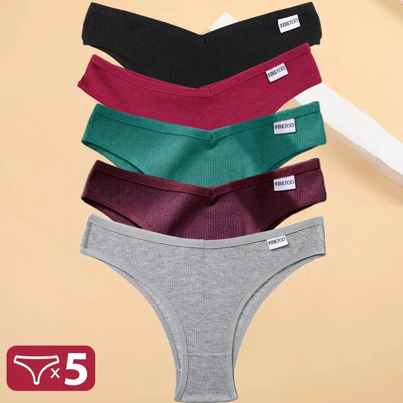 5PCS/Set Cotton Lingerie Panties Sexy Underwear Women Briefs