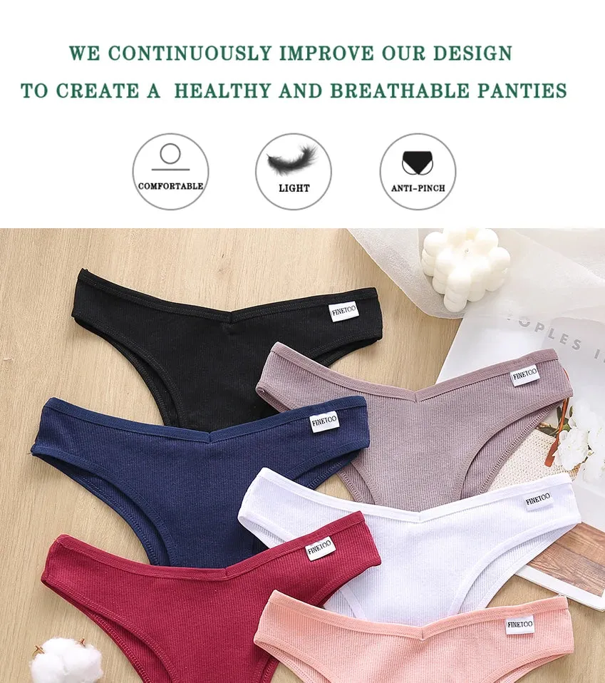 5PCS/Set Cotton Lingerie Panties Sexy Underwear Women Briefs
