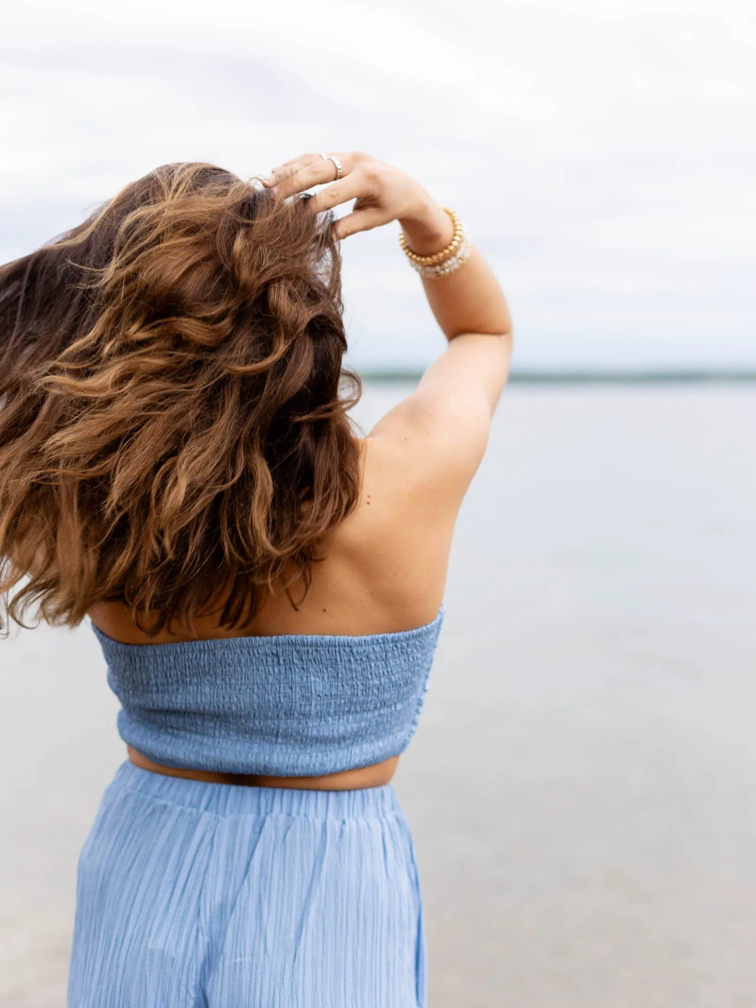 Allie Rose Textured Cinch Bandeau Top