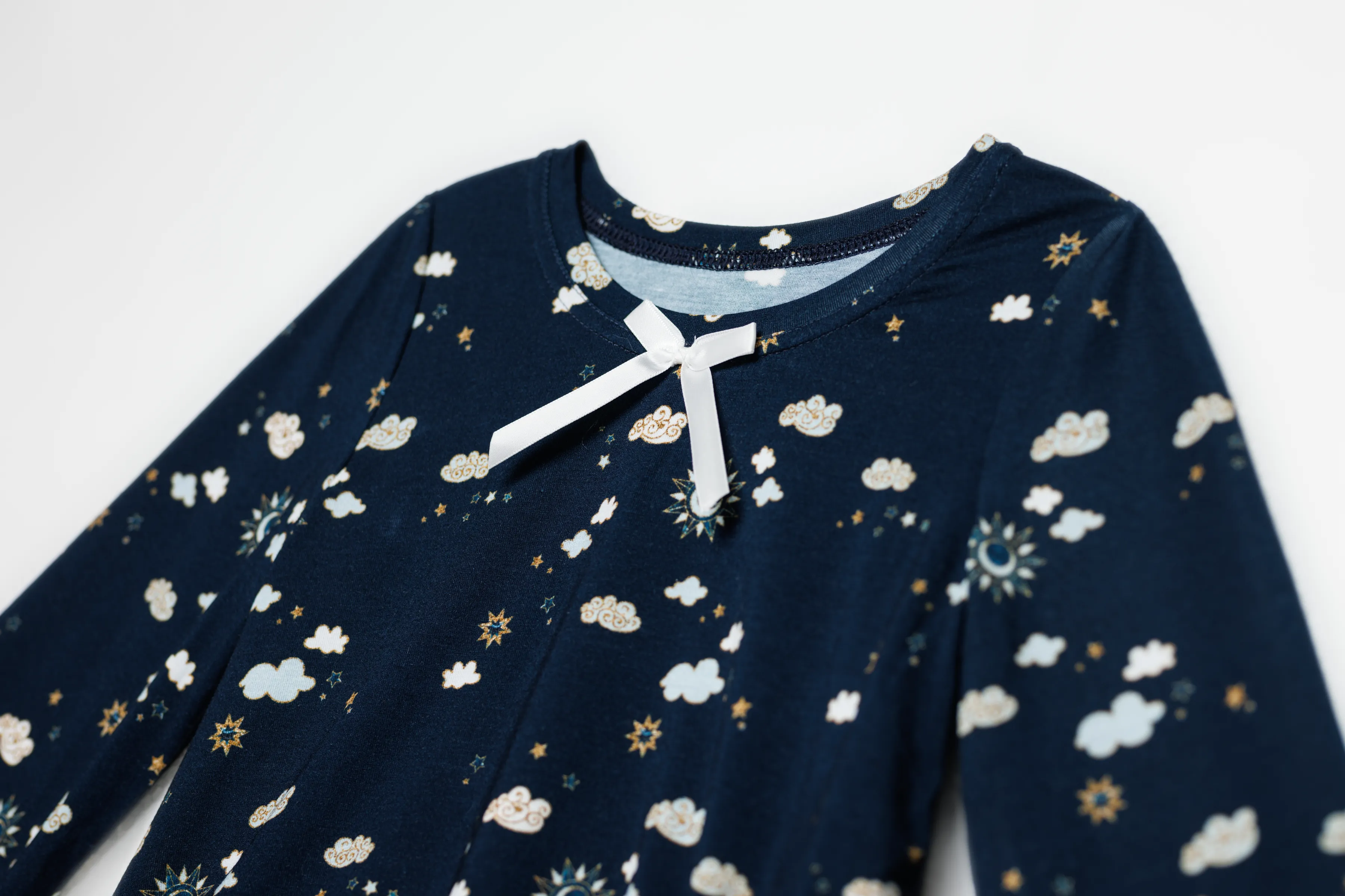 ALYA - GIRLS PYJAMA SET IN NAVY CLOUDS