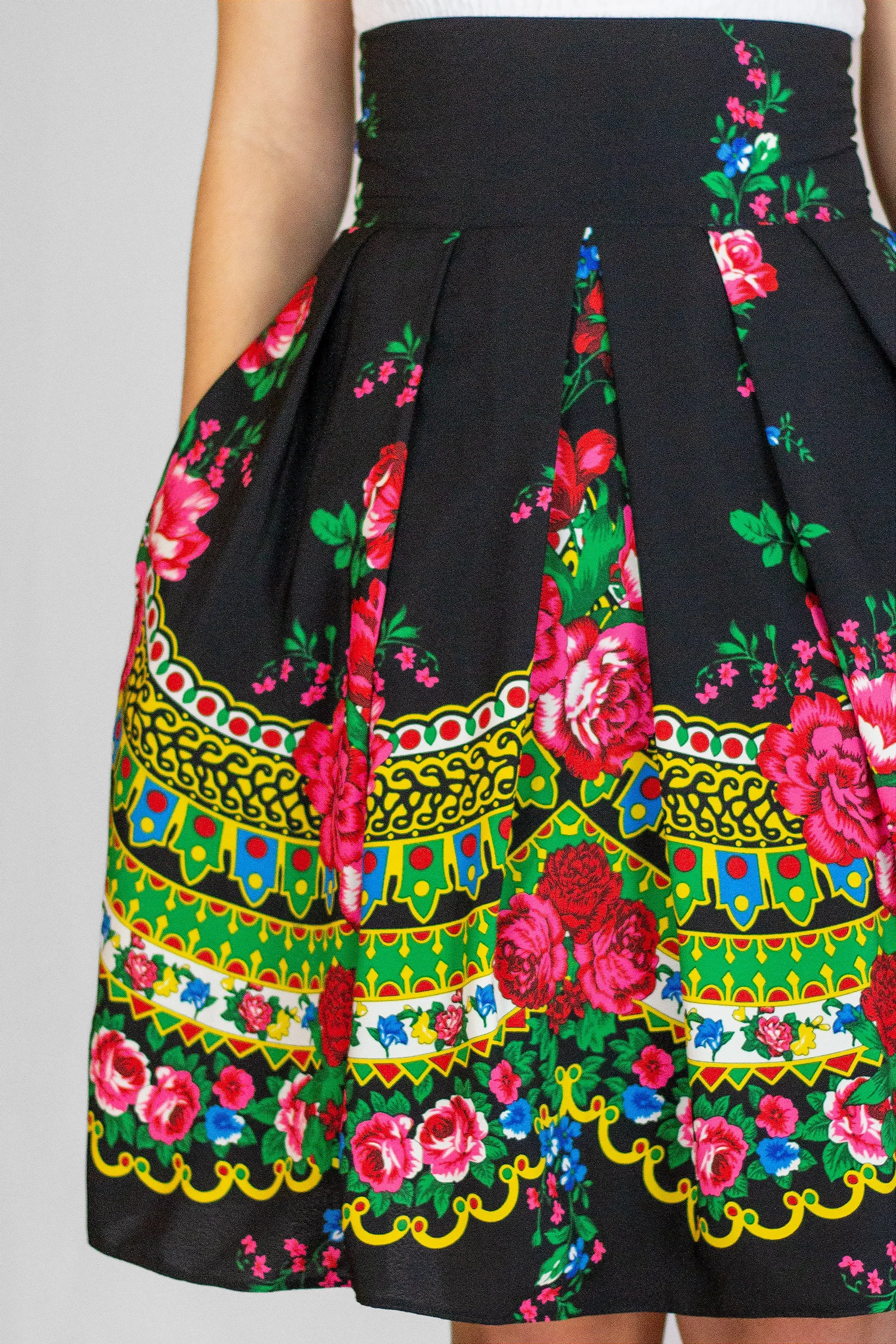 Annette Slavic Black Folk Skirt