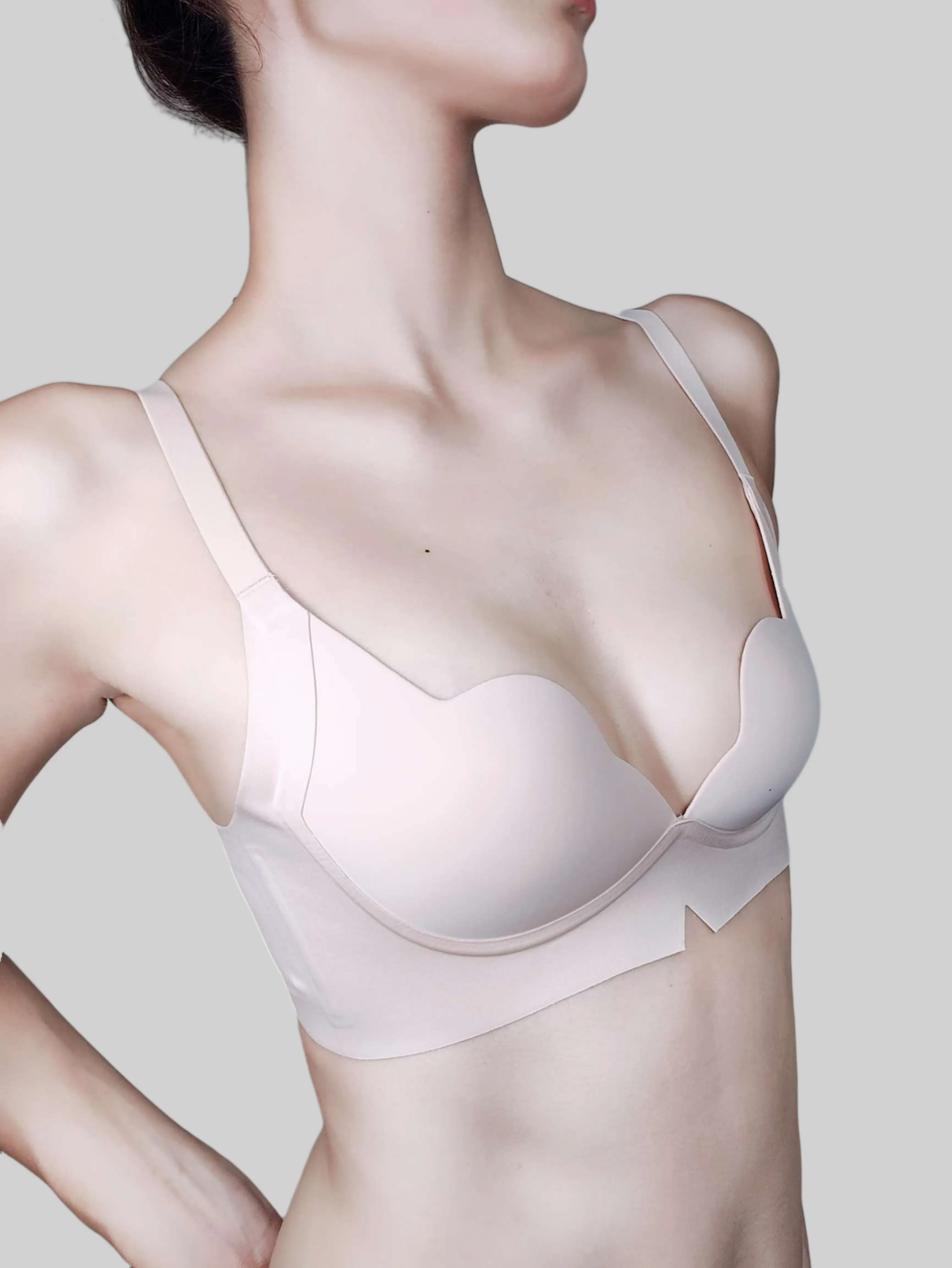 Anti-Gravity, Thin Peach-Cup, Wire-Free Seamless Lingerie