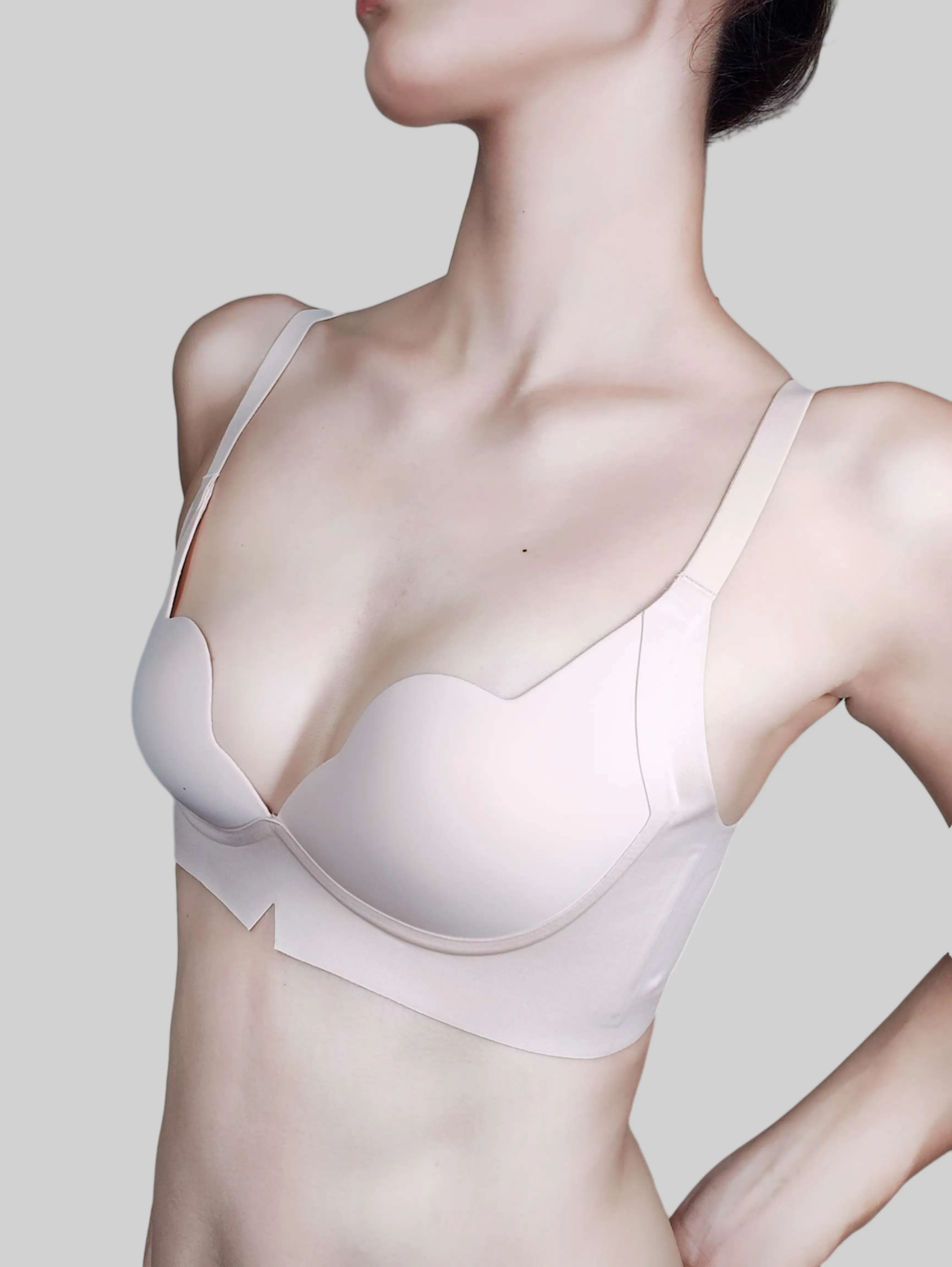 Anti-Gravity, Thin Peach-Cup, Wire-Free Seamless Lingerie