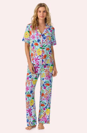 Arizona Long Knit Pj Set In Poolside Floral