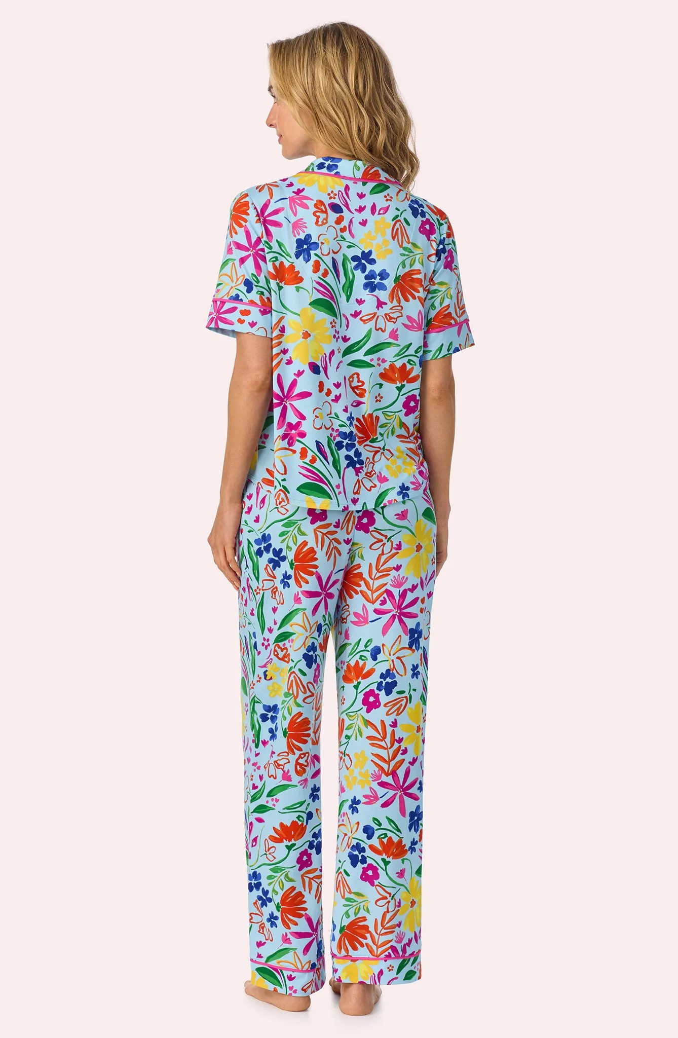 Arizona Long Knit Pj Set In Poolside Floral