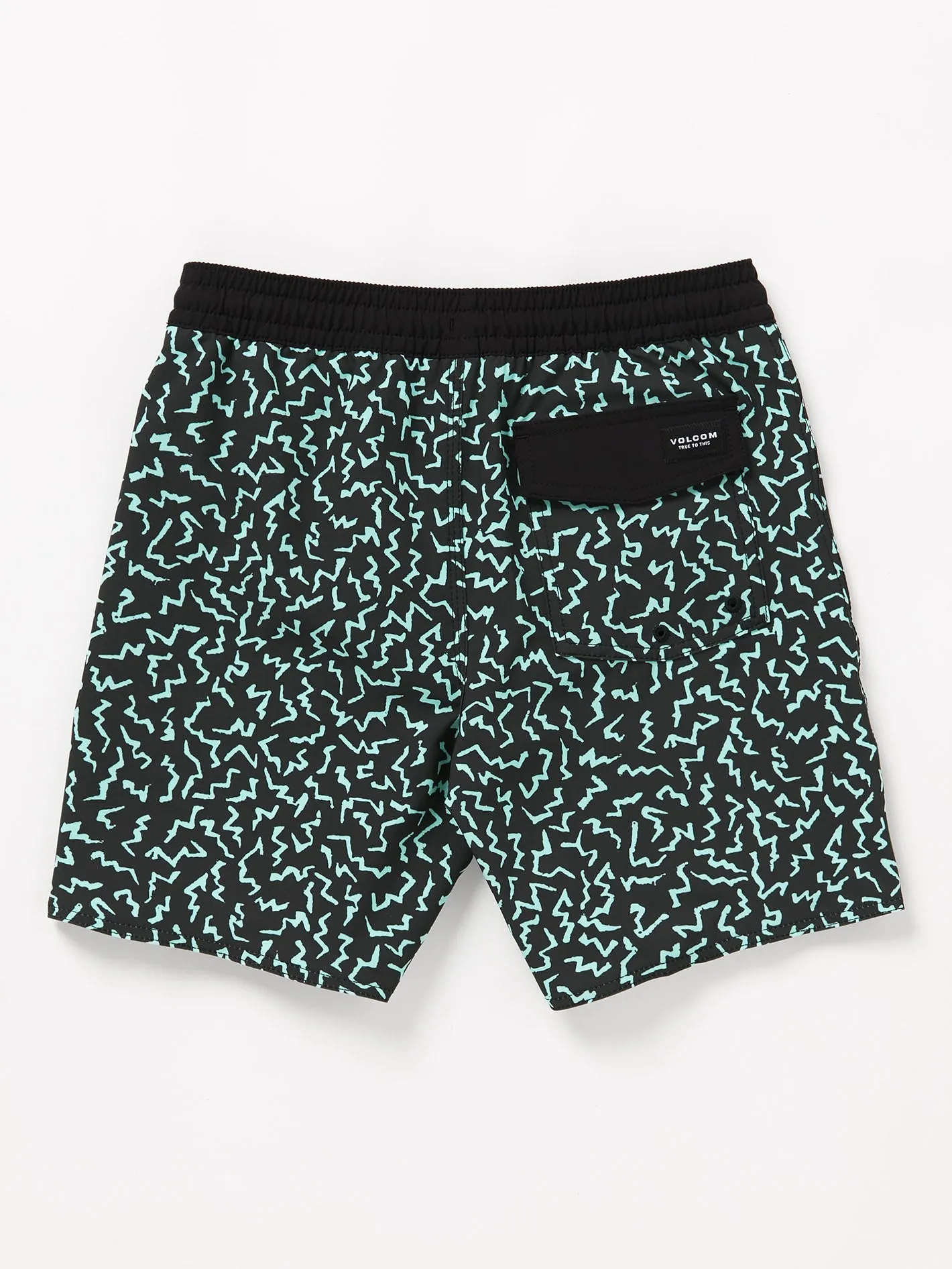 Asphalt Beach Trunk 15" Boardshort - BLACK  - (KINDER)
