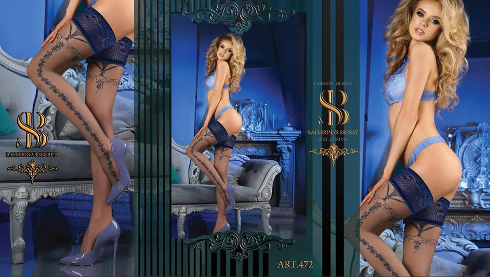 Ballerina 472 Hold Ups Stockings Grey