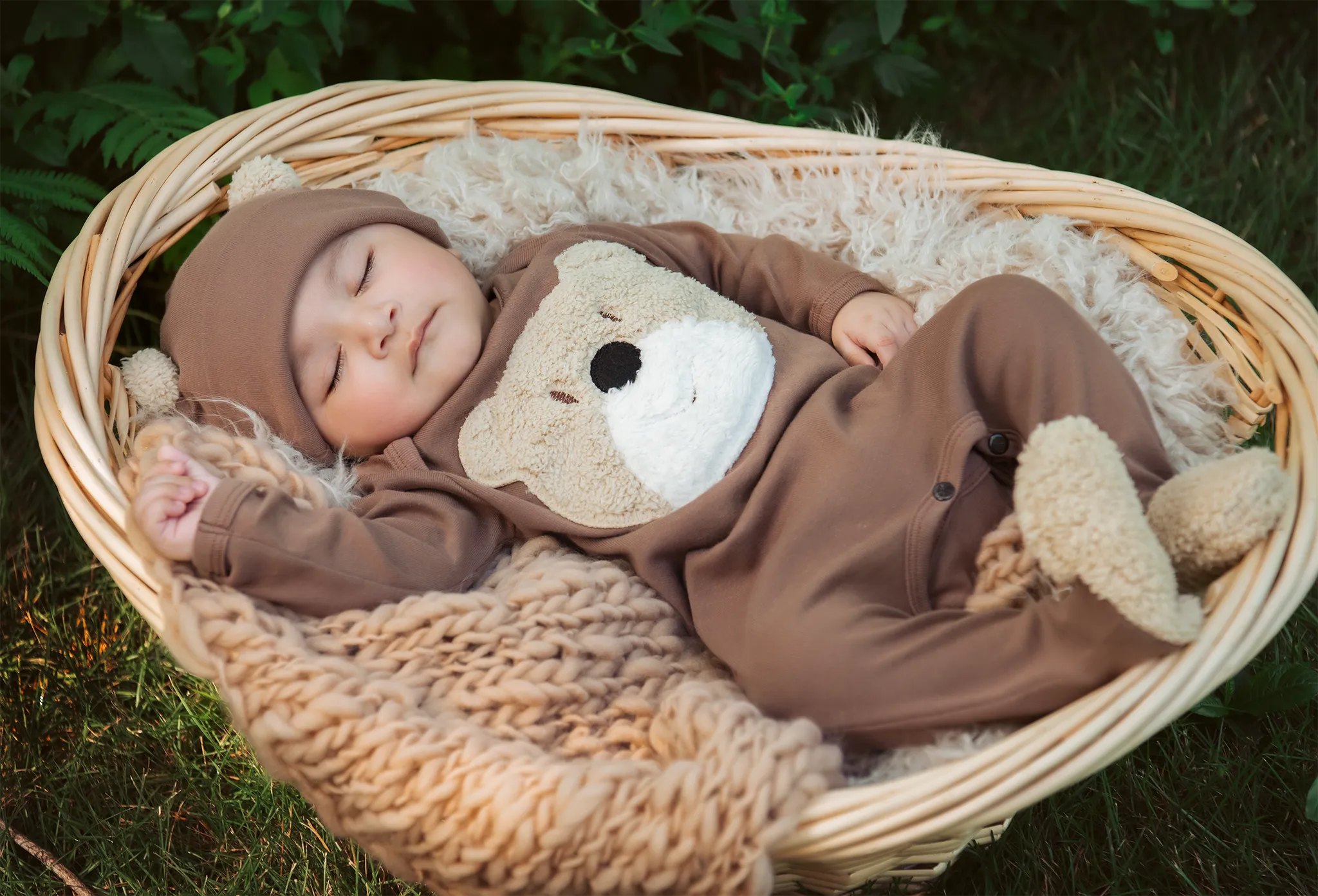 Bear Wear Footie-Brown