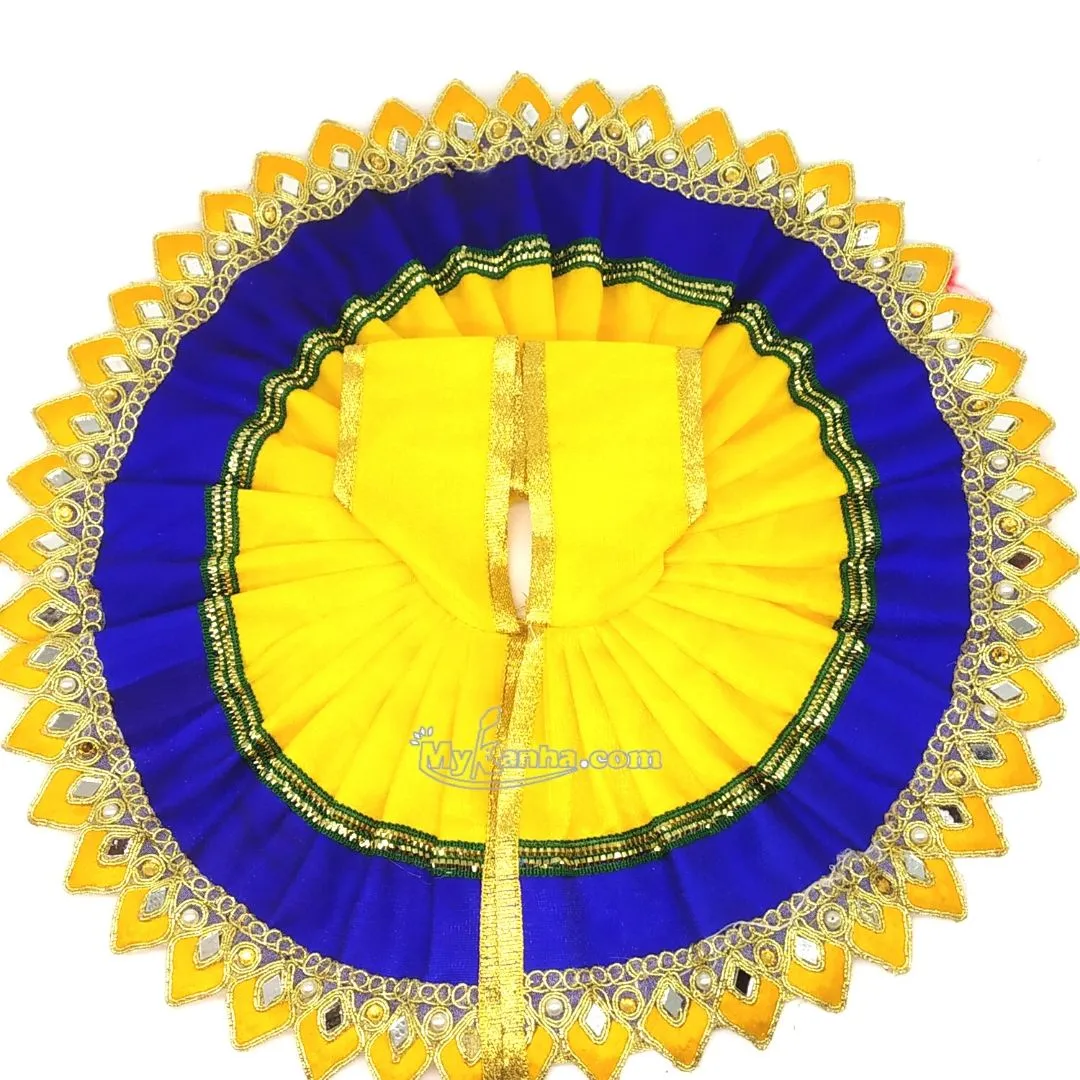 Beautiful Yellow and Blue Designer Decorative Lace