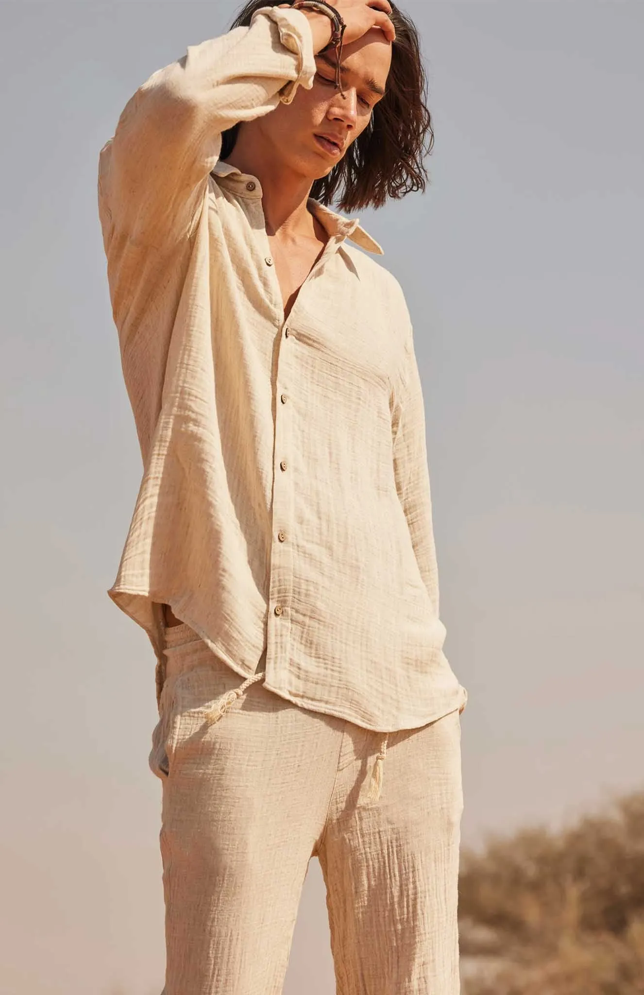 Beige Co-ord Set | Cotton Linen Blend