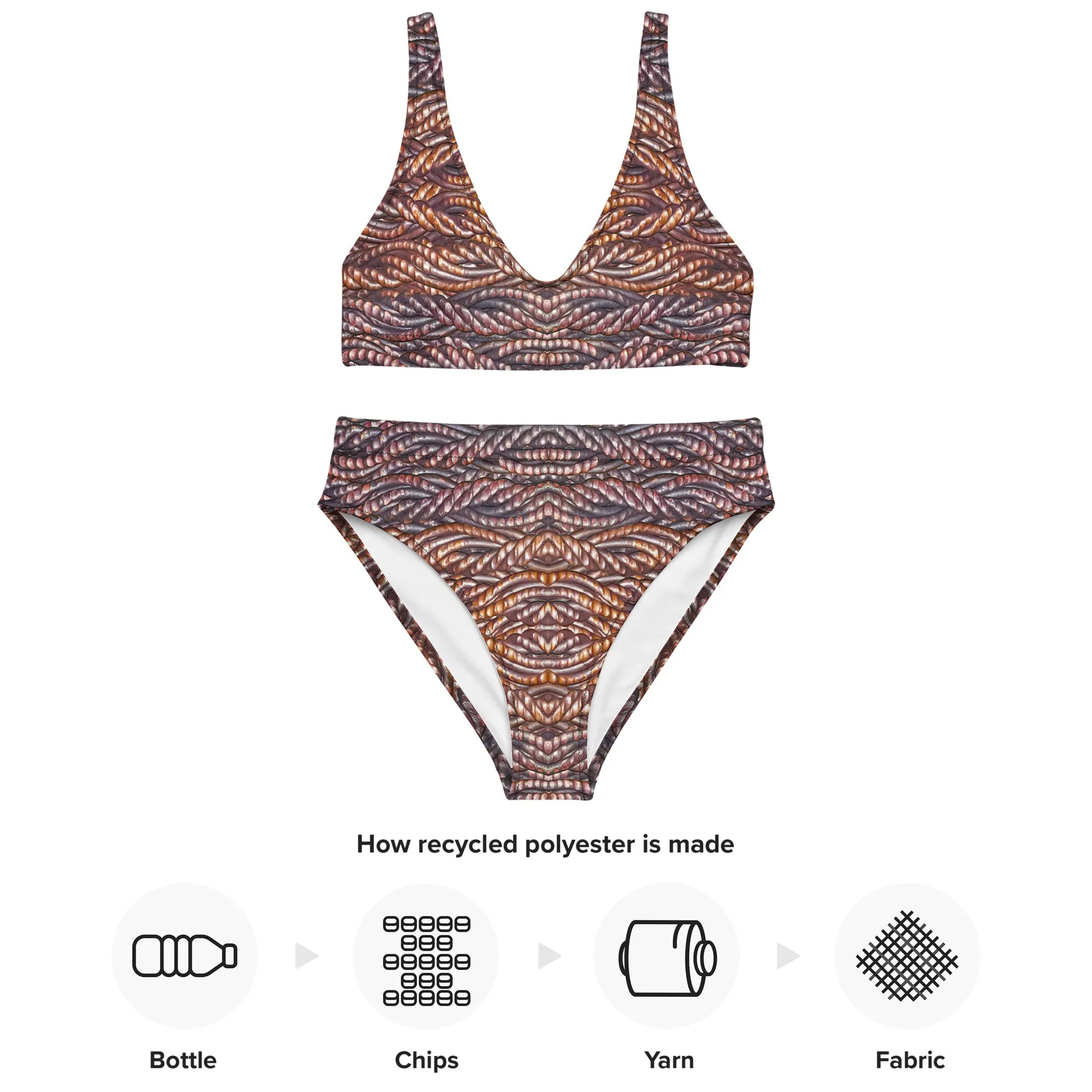 Bikini High-Waisted Recycled (Her/Muliebris)(Grail Hearth Core Copper Fabric) RJSTHw2023 RJS  