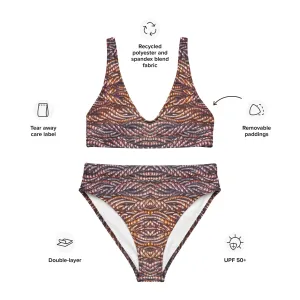Bikini High-Waisted Recycled (Her/Muliebris)(Grail Hearth Core Copper Fabric) RJSTHw2023 RJS  
