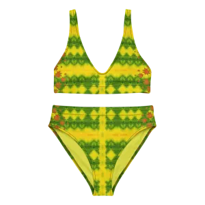 Bikini High-Waisted Recycled (Her/Muliebris)(Grail Night Flower Dapple) RJSTH@Fabric#1 RJSTHS2020 RJS