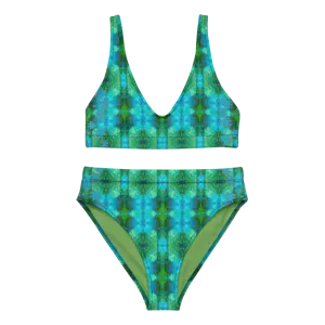 Bikini High-Waisted Recycled (Her/Muliebris)(Grail Night Flower Dapple) RJSTH@Fabric#11 RJSTHS2020 RJS