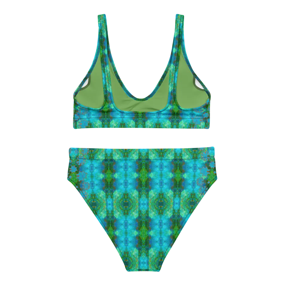 Bikini High-Waisted Recycled (Her/Muliebris)(Grail Night Flower Dapple) RJSTH@Fabric#11 RJSTHS2020 RJS