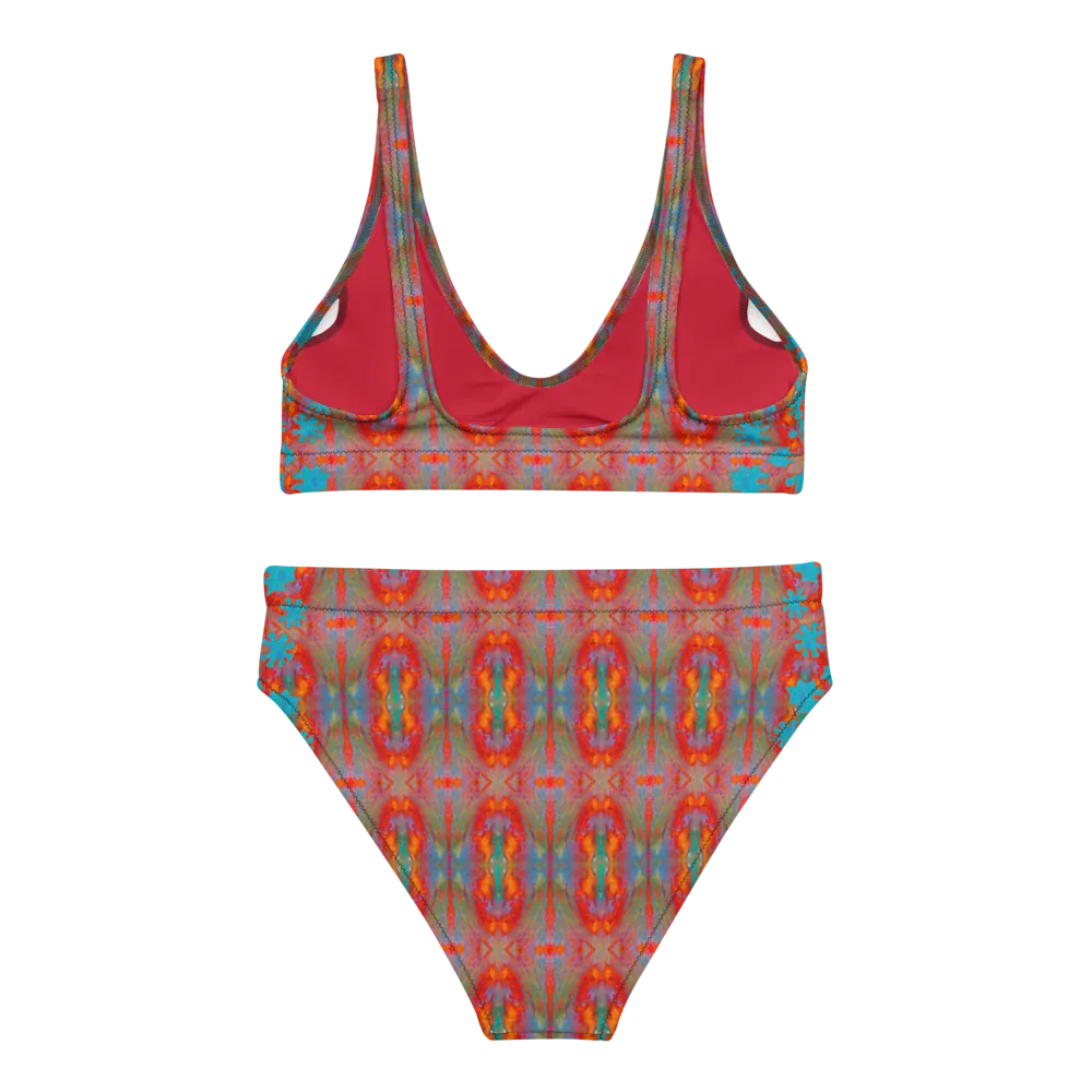 Bikini High-Waisted Recycled (Her/Muliebris)(Grail Night Flower Dapple) RJSTH@Fabric#12 RJSTHS2020 RJS