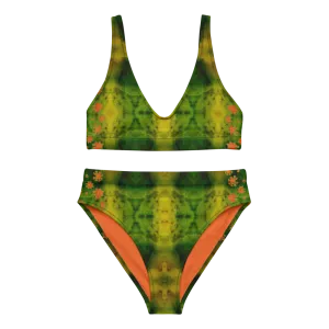 Bikini High-Waisted Recycled (Her/Muliebris)(Grail Night Flower Dapple) RJSTH@Fabric#3 RJSTHS2020 RJS