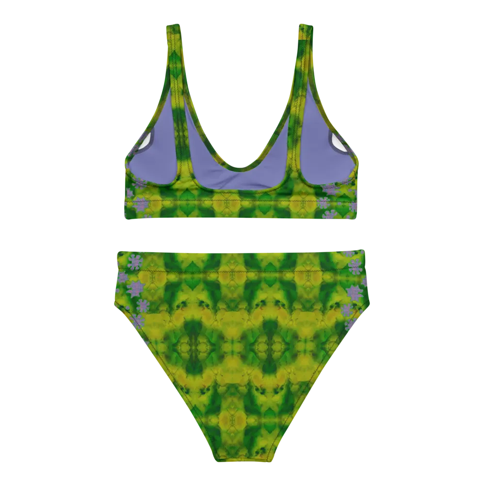 Bikini High-waisted Recycled (Her/Muliebris)(Grail Night Flower Dapple) RJSTH@Fabric#5 RJSTHS2020 RJS