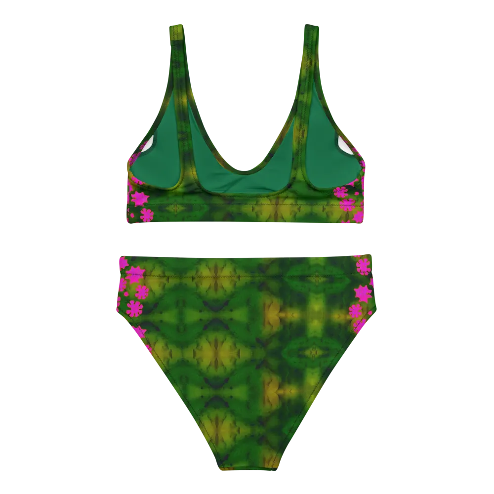Bikini High-Waisted Recycled (Her/Muliebris)(Grail Night Flower Dapple) RJSTH@Fabric#7 RJSTHS2020 RJS