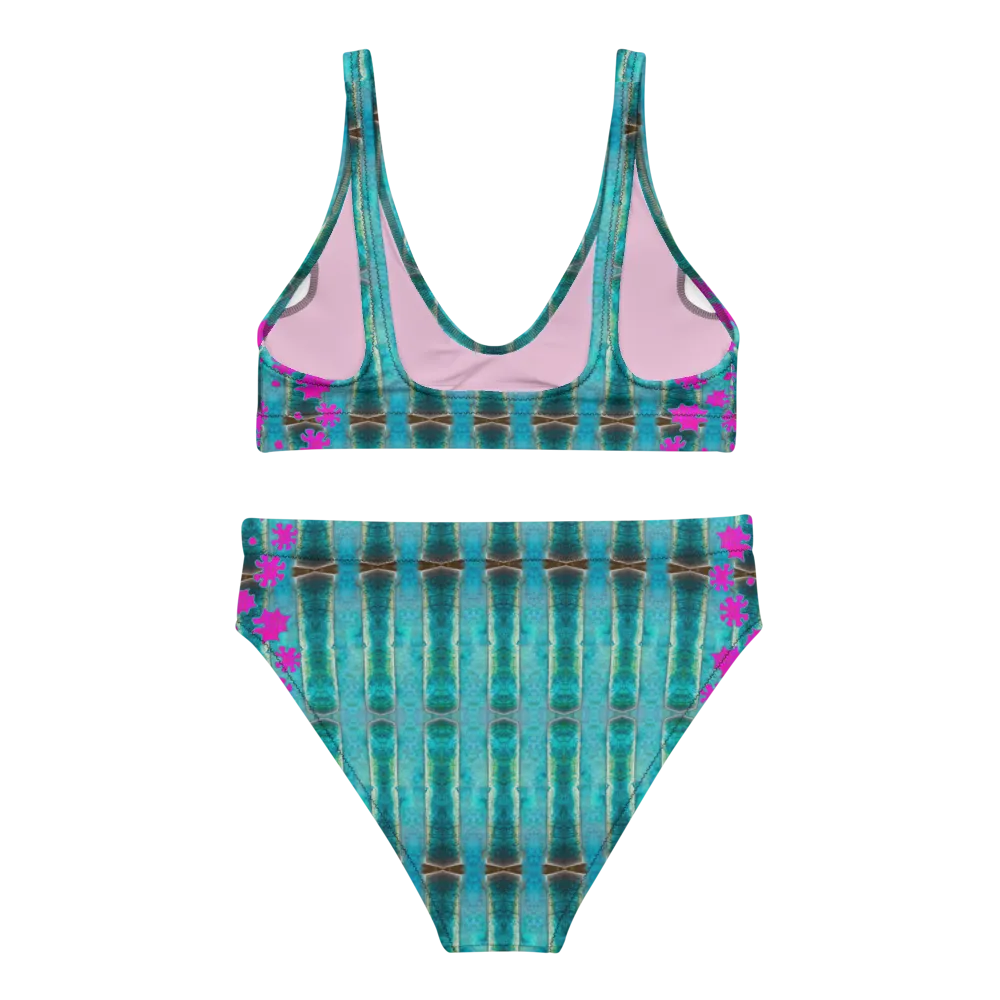 Bikini High-Waisted Recycled (Her/Muliebris)(Grail Night Flower Dapple) RJSTH@Fabric#8 RJSTHS2020 RJS