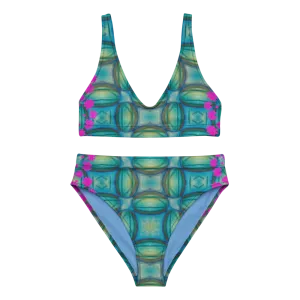 Bikini High-Waisted Recycled (Her/Muliebris)(Grail Night Flower Dapple) RJSTH@Fabric#9 RJSTHS2020 RJS