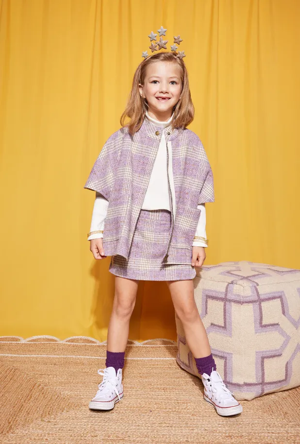 Bisby Mini Skort - Lilac Tweed