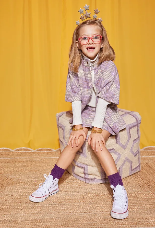 Bisby Mini Skort - Lilac Tweed