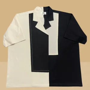 Black and Ivory White Co-Ord Set (Reverse Cut)