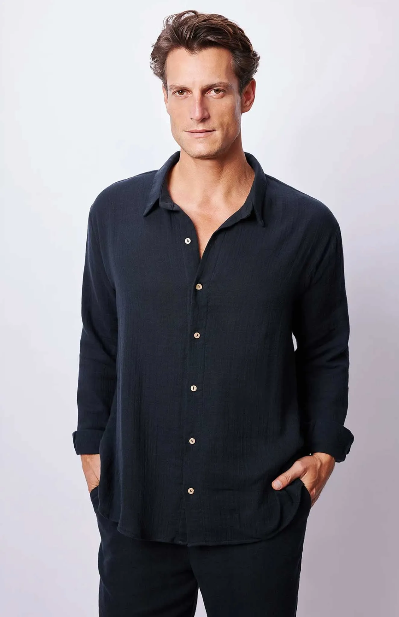 Black Co-ord Set | Cotton Linen Blend