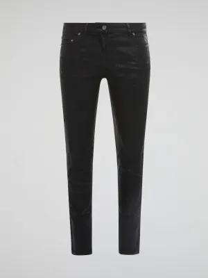 Black Distressed Skinny Jeans