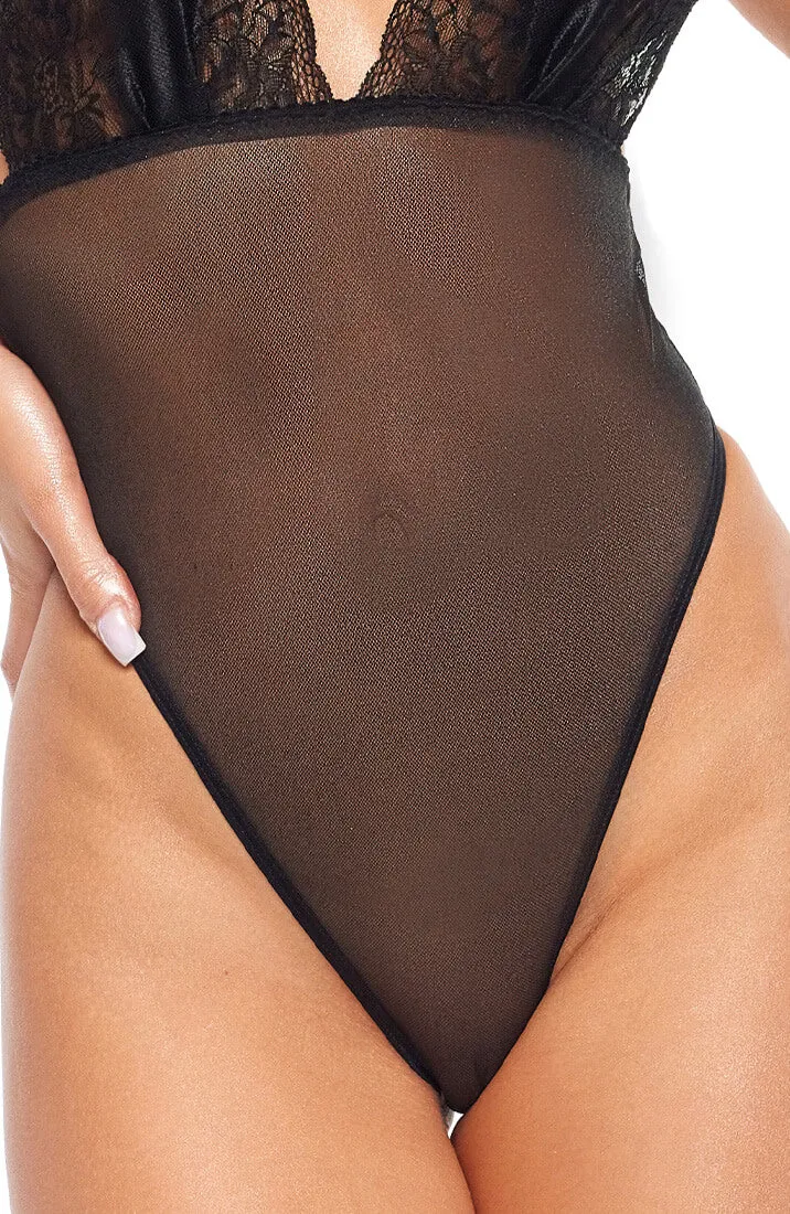 Black lingerie bodysuit - Veronica